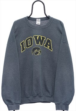 Vintage Iowa Hawkeyes NCAA Grey Sweatshirt Mens