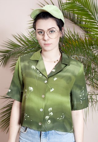 SHORT SLEEVE CROPPED BLOUSE FROM EARLY 90S