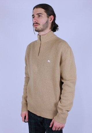 VINTAGE BURBERRY JUMPER 1/4 ZIP RARE 1 4