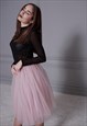 PINK TULLE SKIRT AIRSKIRT MIDI