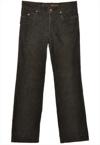 Vintage Beyond Retro Corduroy Black Casual Trousers - W32