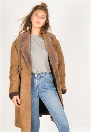 VINTAGE 80S WINTER SHEEPSKIN COAT / R3010