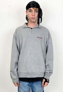 Vintage 90s Polo Sport grey hoodie 