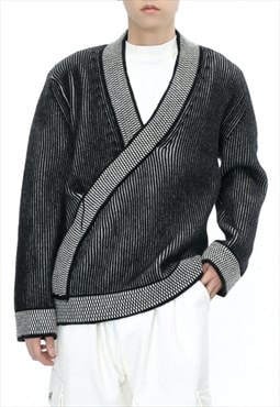 Men's Striped V-neck sweater SS24 Vol.1