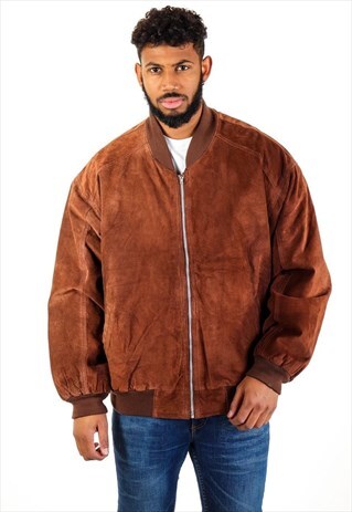 VINTAGE SUEDE BOMBER JACKET J2806