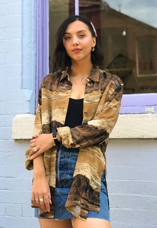 VINTAGE 90S' BROWN BLOUSE