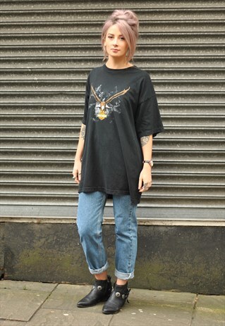 VINTAGE 'S 80'S USA EAGLE HARLEY TEE