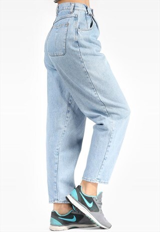 VINTAGE TAPERED MOM JEANS PLEATED