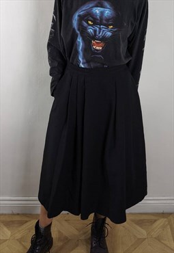 Vintage Black Midi Skirt