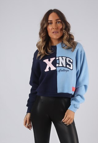 VINTAGE CROPPED SWEATSHIRT OVERSIZED BICH REBORN 8 10 (HLAV)