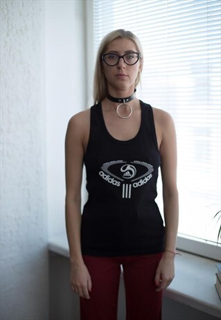 VINTAGE 90'S BLACK COTTON VEST
