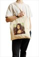 FUNNY 'MONDAY LISA' TOTE BAG MONA LISA PARODY JOKE BAG