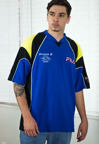 VINTAGE FILA T-SHIRT LOGO 90S L 10.6