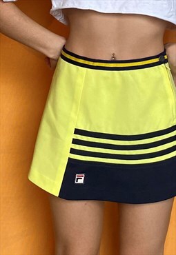 Vintage Fila 90s Tennis Skirt Festival Rave Mini Skirt Small