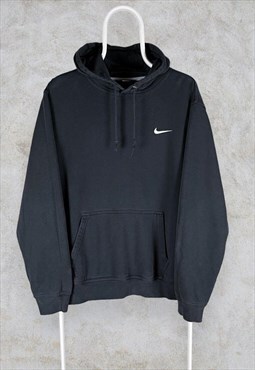Black Nike Hoodie Embroidered Swoosh Pullover XL