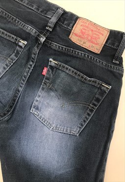 90's Levi's Washed Black Flare Jeans