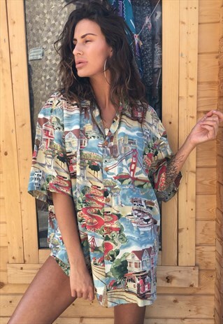 OVERSIZED RETRO 90S 80S VINTAGE UNISEX FESTIVAL SHIRT