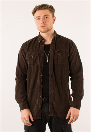 VINTAGE BROWN FLANNEL SHIRT XL