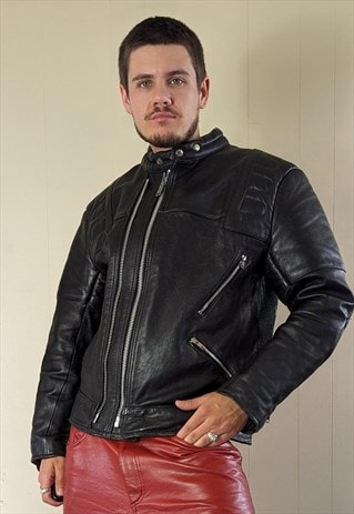 VINTAGE LEATHER BIKER JACKET