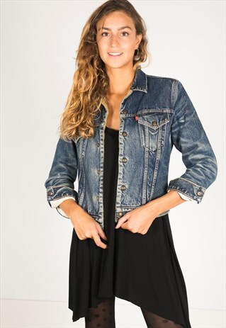 VINTAGE 80'S LEVI'S SHERPA DENIM JACKET / S0119