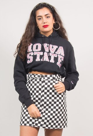 CHAMPION CROPPED HOODIE SWEATSHIRT