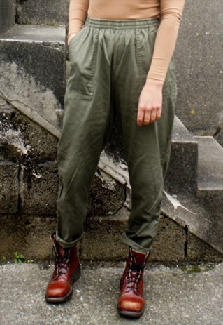 VINTAGE 90S GREEN COMBAT PANTS