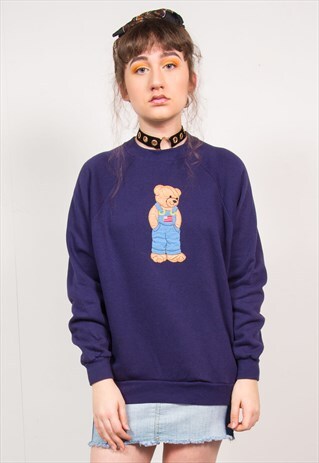 VINTAGE 90'S CUTE BEAR PRINT SWEATSHIRT