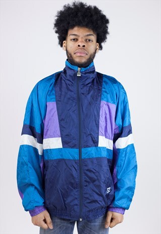VINTAGE 90'S COLOURFUL SHELL SPORTS JACKET