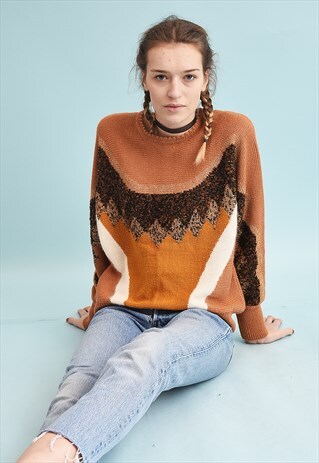 80'S RETRO SLOUCHY MOMS KNIT JUMPER