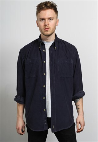 VINTAGE CORDUROY SHIRT BLUE