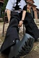 SPLIT TOE BOOTS EDGY HIGH FASHION ROUND SHAPE ANKLE SHOES