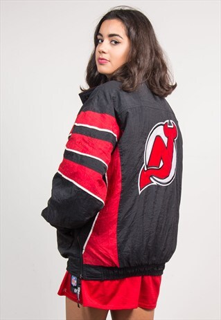 VINTAGE 90'S STARTER NHL NEW JERSEY DEVILS JACKET COAT