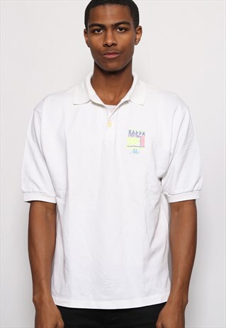 VINTAGE KAPPA LOGO POLO SHIRT WHITE