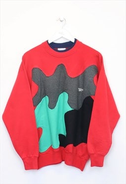 Vintage Reebok reworked sweatshirt in red. Best fits L