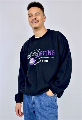 VINTAGE 90'S BLACK SWEATSHIRT