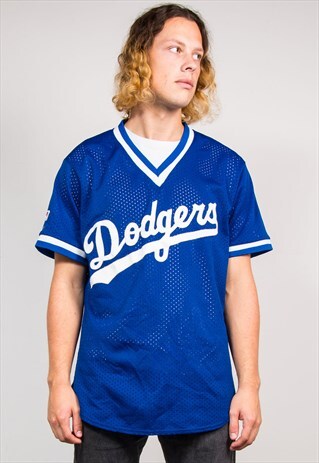 80'S VINTAGE BLUE LOS ANGELES DODGERS MLB BASEBALL JERSEY