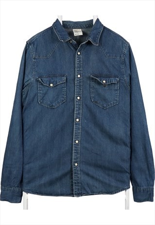 Vintage 90's H&M Shirt Denim Long Sleeve Button Up