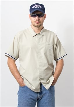 Adidas shirt vintage 90's button down short sleeve men