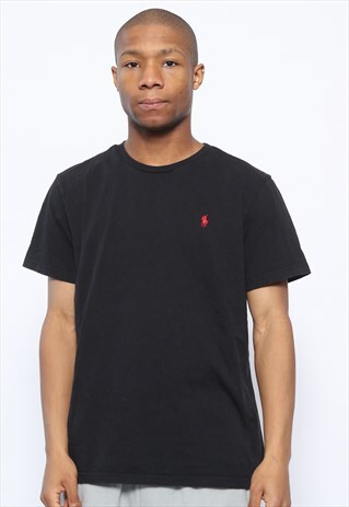 VINTAGE POLO RALPH LAUREN LOGO T-SHIRT BLACK