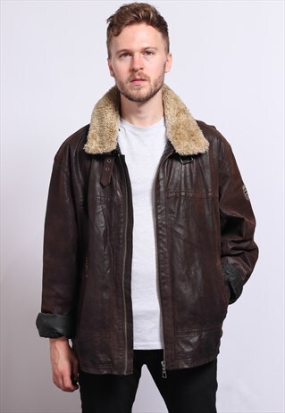 VINTAGE LEATHER AVIATOR JACKET