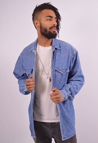 VINTAGE LEVI'S DENIM SHIRT BLUE