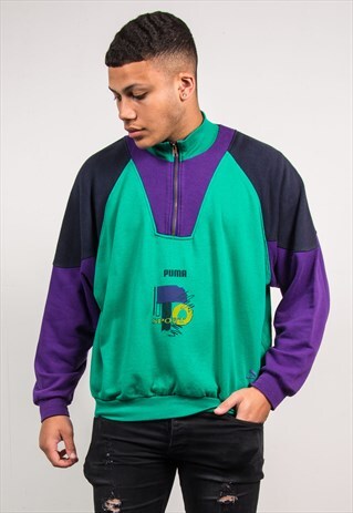 PUMA WAVEY QUARTER ZIP SWEATSHIRT