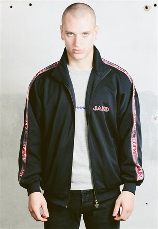 VINTAGE BLACK JAKO TRACK JACKET