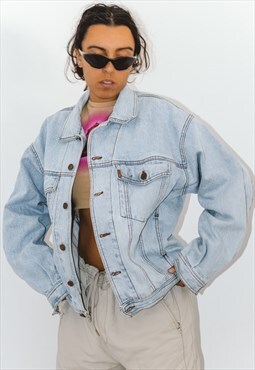 Vintage 90s Oversize Light Blue Jeans Jacket
