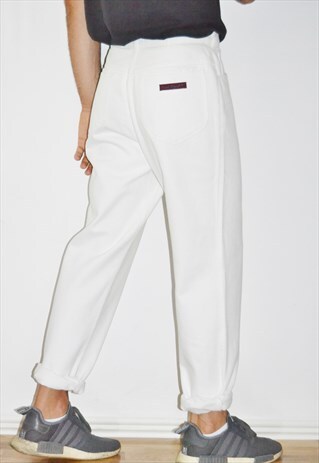 90'S RARE KARL LAGERFELD DESIGNER VINTAGE WHITE JEANS