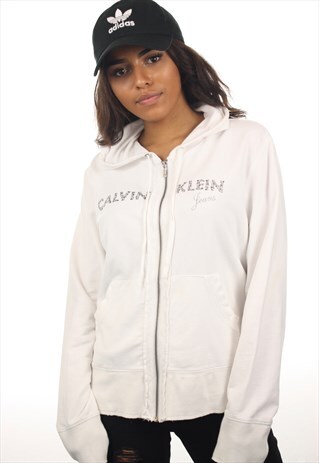 VINTAGE CALVIN KLEIN FULL ZIP HOODIE SWEATSHIRT