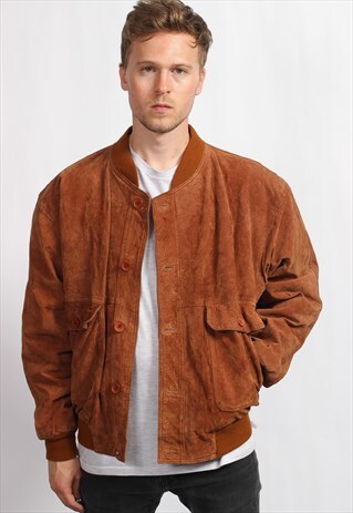 VINTAGE SUEDE BOMBER JACKET