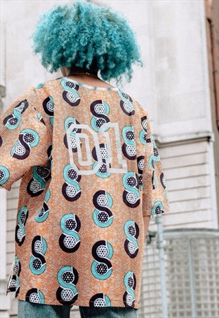 YELLOW AFRICAN PRINT SHIRT