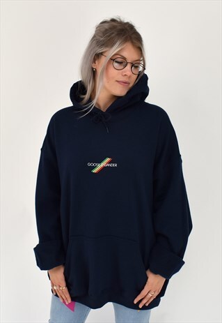 G&G UNISEX MULTI LINES NAVY HOOD
