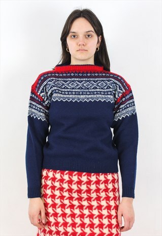 NORWEGIAN WOOL PULLOVER SWEATER JUMPER WINTER CHRISTMAS NORD